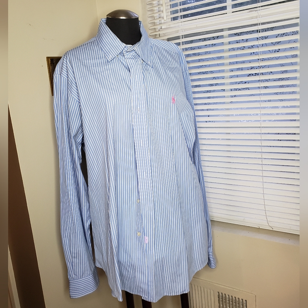 Men's Stripe Button Shirt